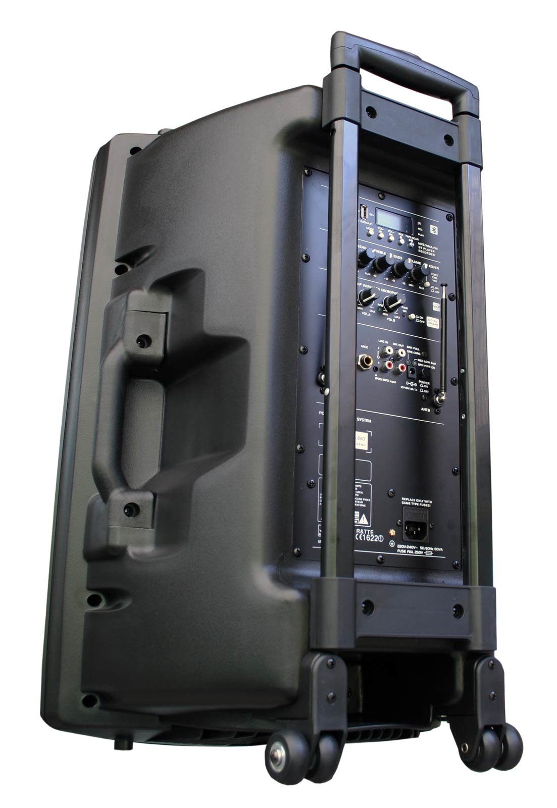 E-Lektron EL38-M mobile Soundanlage Party-Lautsprecher (Bluetooth, 450 W, Bluetooth 5.0 TWS, Talkover-Funktion, Echo-Effekt, Funkmikrofone)