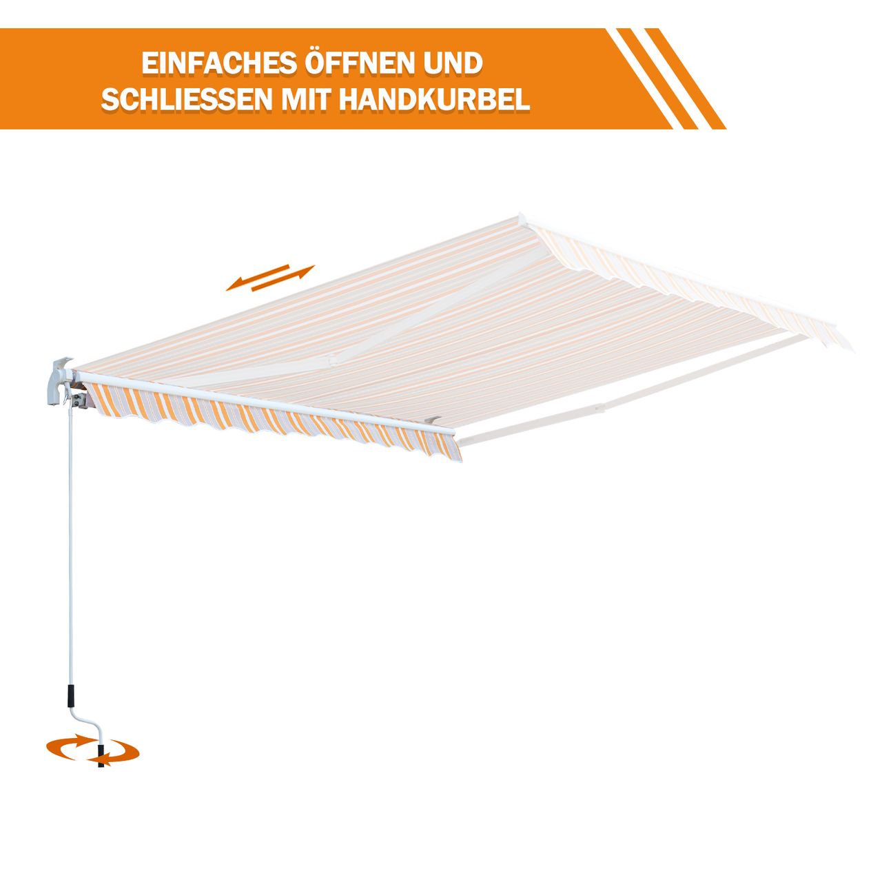 Outsunny Markise Alu-Markise Aluminium-Gelenkarm-Markise mehrfarbig (Modell2)