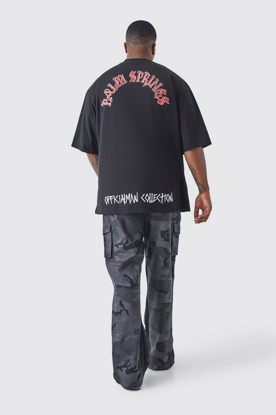 Plus Oversize T-Shirt mit Graffiti-Print