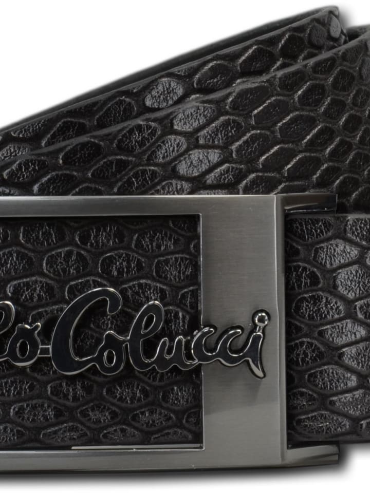 Carlo Colucci Ledergürtel Celi in Schwarz günstig kaufen