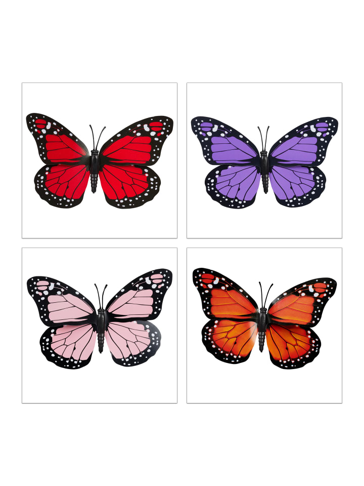 relaxdays 72x Gartendeko Schmetterling in Bunt günstig kaufen onesize