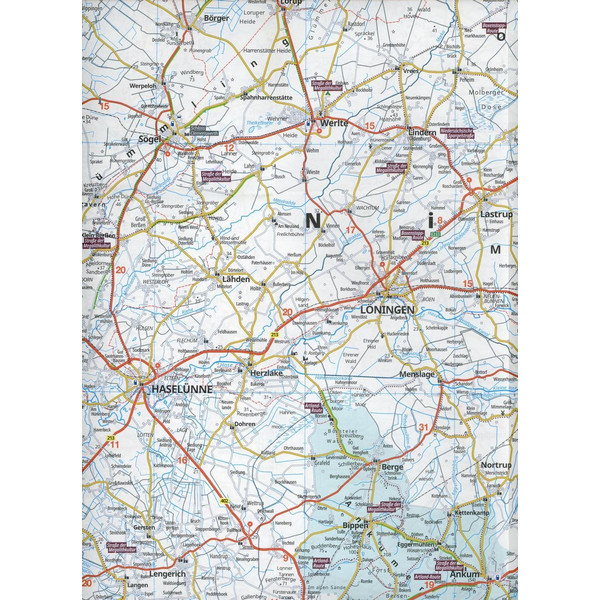 ADAC Regionalkarte Blatt 4 Ostfriesland, Bremen, Osnabrück 1:150 000 - Straßenkarte
