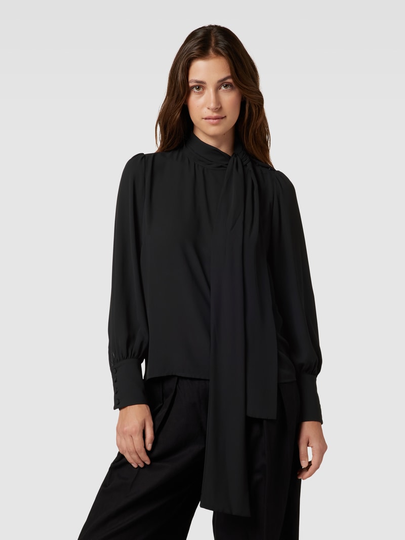 Blusenshirt mit Ballonärmeln in schwarz