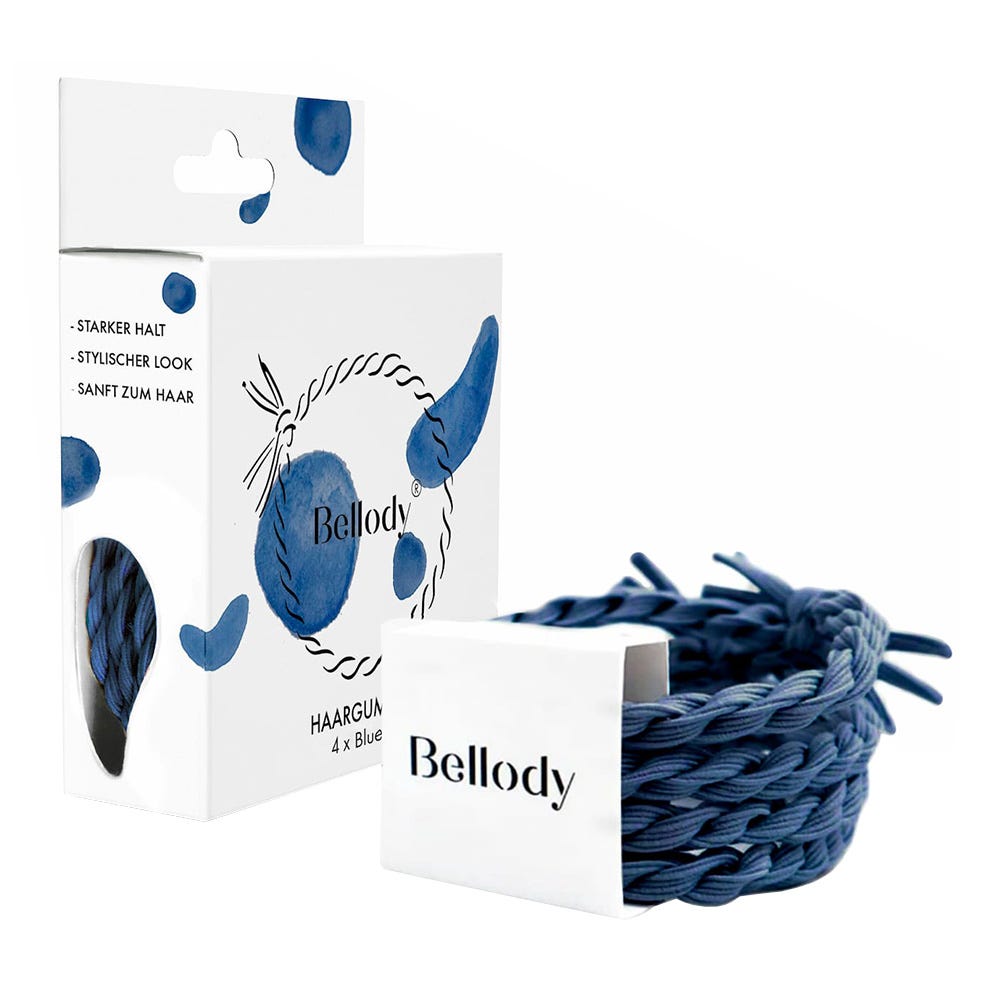 Bellody Original Haargummis Blue Jeans 4 Stück