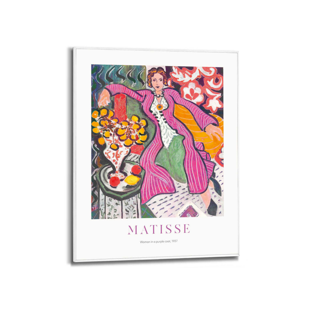 Rahmenbild Matisse Frau am Tisch