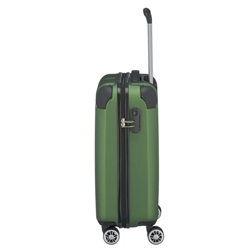 Travelite CITY Trolley S (55cm) mit 4 Rollen (erweiterbar) - Grün