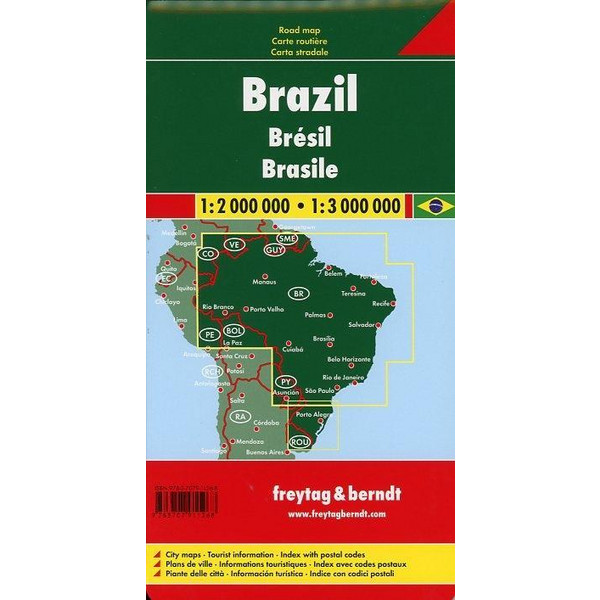 Brasilien 1 : 2 000 000 / 1 : 3 000 000 - Straßenkarte
