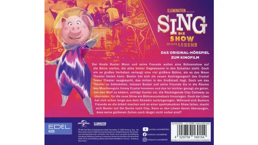 Hörspiel Zum Kinofilm Sing-Die Show deines Lebens
