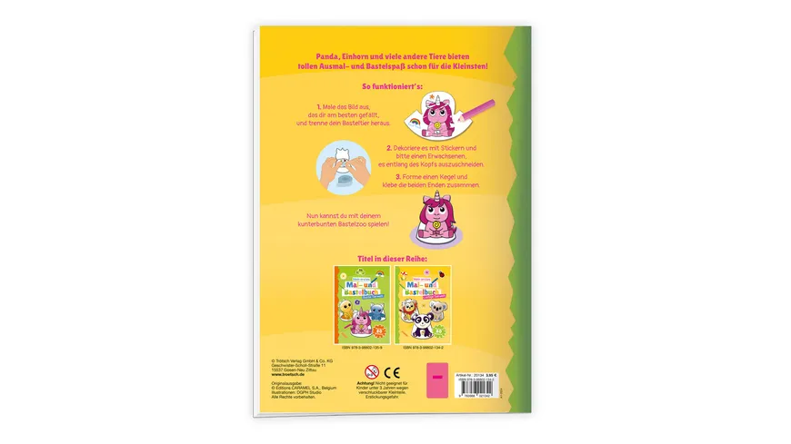 Trötsch Malbuch Bastelbuch Mein erstes Mal- und Bastelbuch Lustige Tierwelt