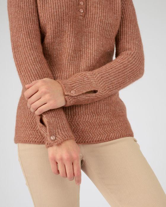 Pull maille perlée mélange alpaga
