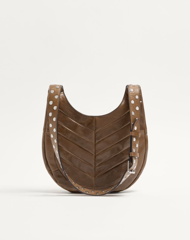 Valentino Garavani Hobo Lille Hobo Taske i Nappa med Chevron Motiv