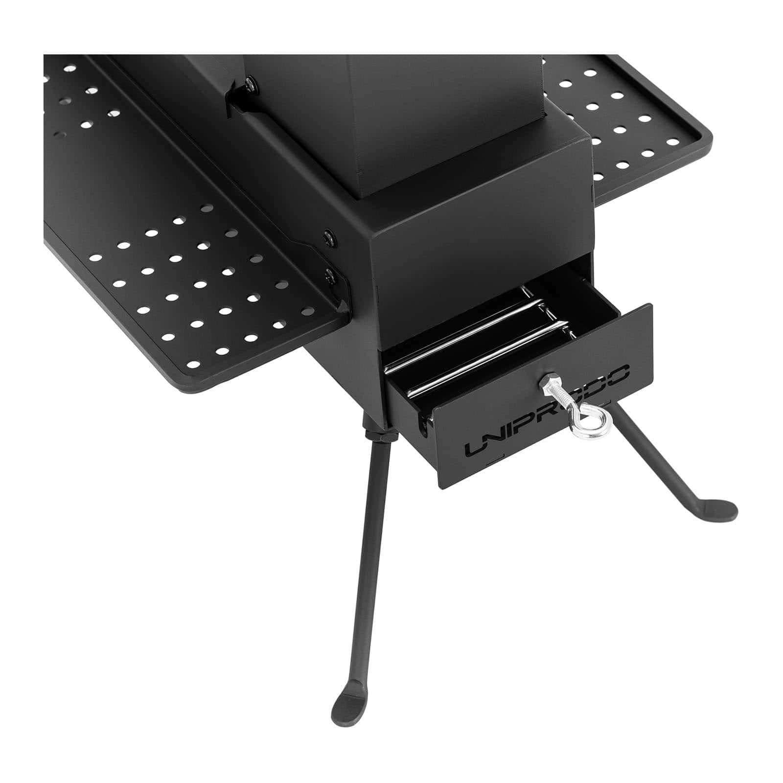 Uniprodo Feuerstelle Raketenofen Rocket Stove zusammenklappbar Outdoor Holzofen Campingofen
