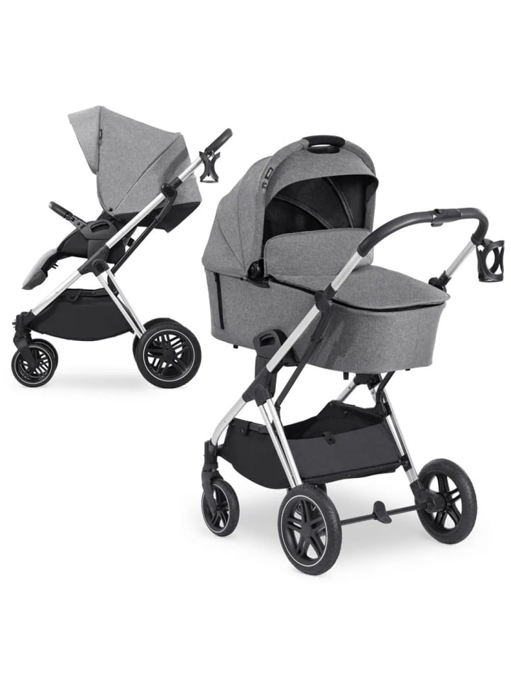 Hauck Kombi-Kinderwagen Vision X Duoset Silver (Sportwagen in schwarz,grau günstig kaufen onesize