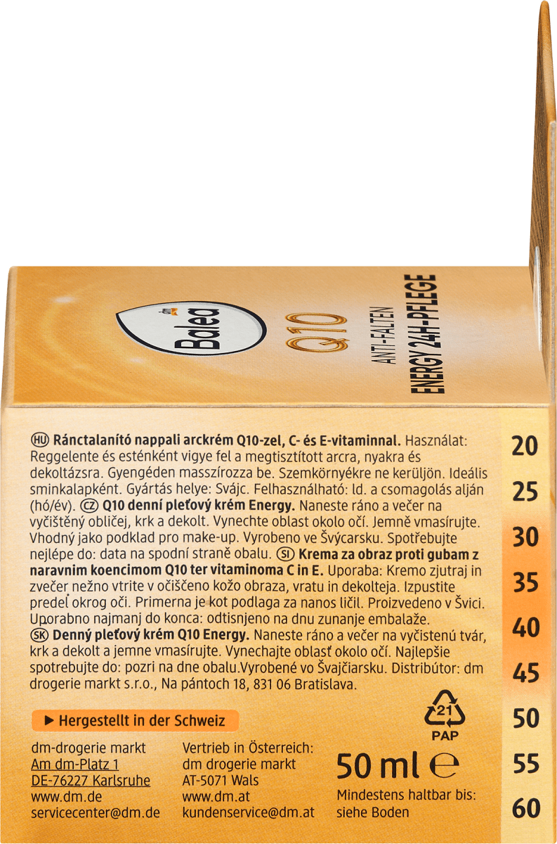 Gesichtscreme Q10 Anti-Falten Energy 24H-Pflege, 50 ml