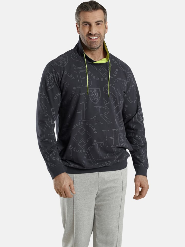Charles Colby Sweatshirt EARL EVERTS in dunkelgrau bedruckt günstig kaufen