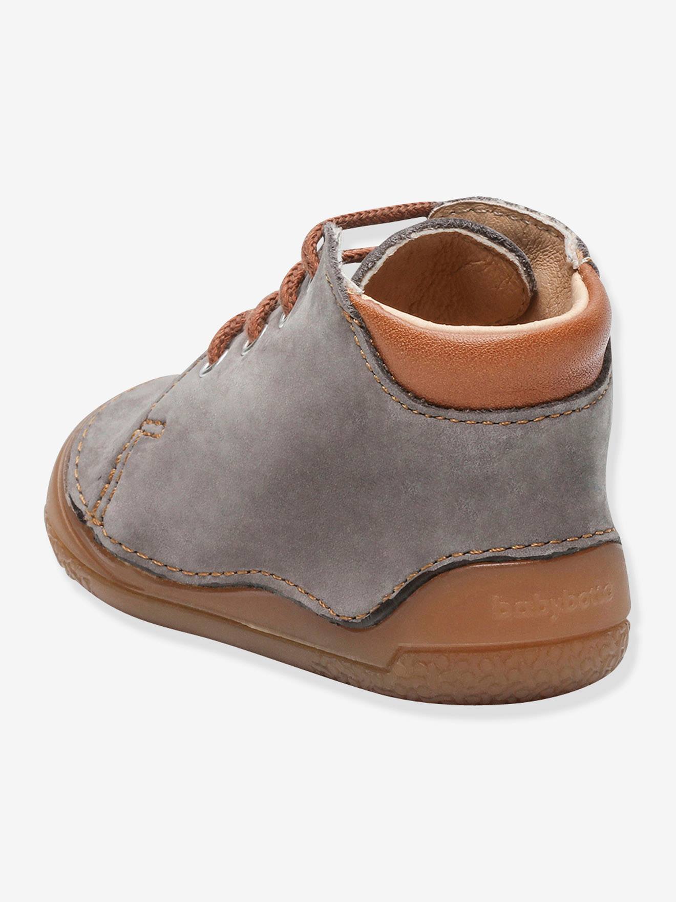 Bottillons lacés cuir bébé garçon B1 Babybotte® gris