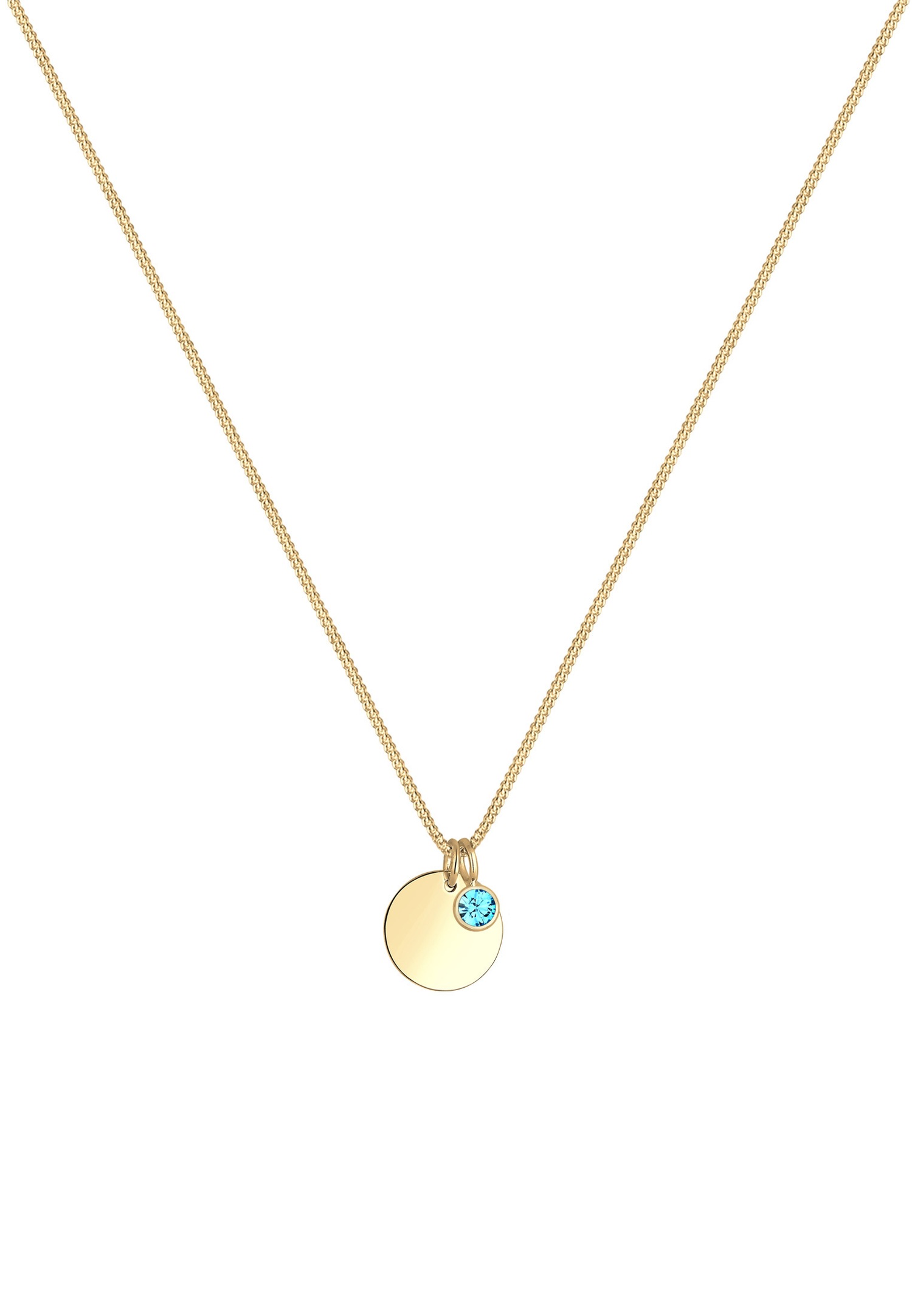 Colgante Elli para mujer con piedra natal de febrero y cristal - Plata (925/1000)