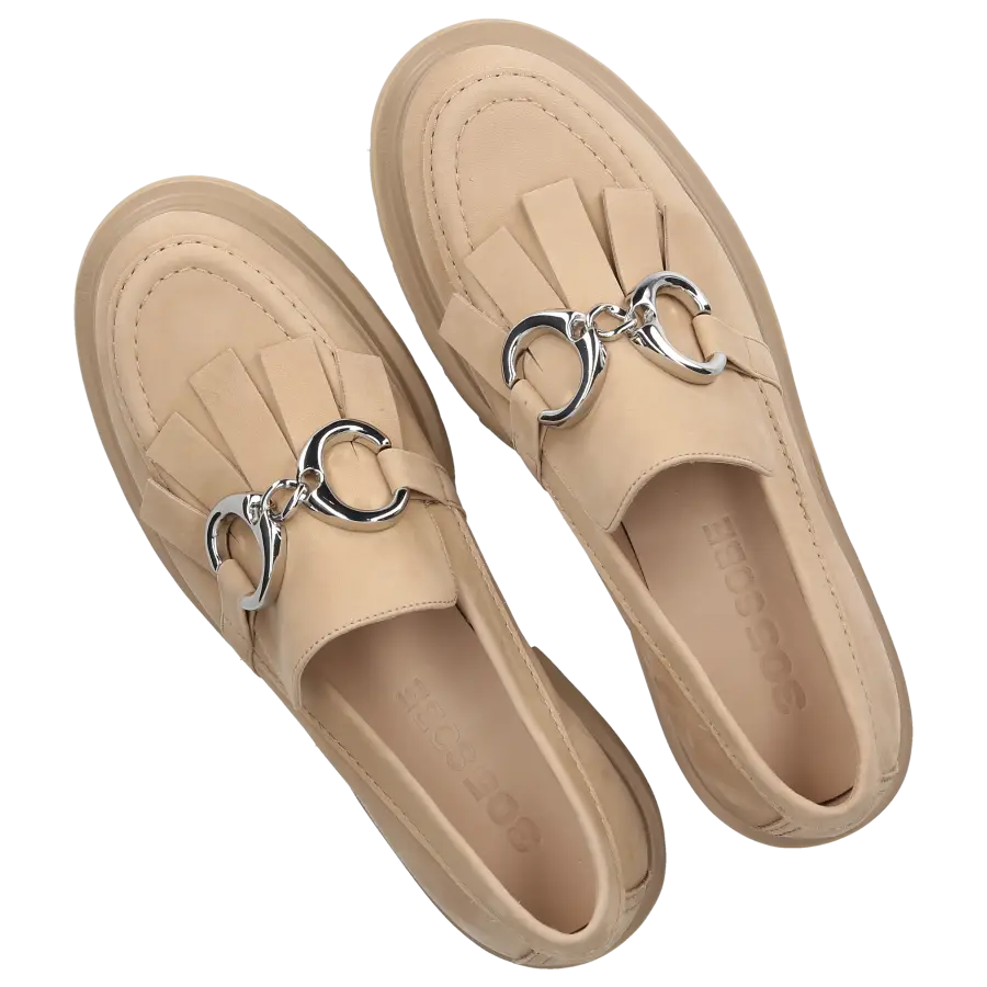 305 SOBE - Loafer RENATE Nubukleder - beige
