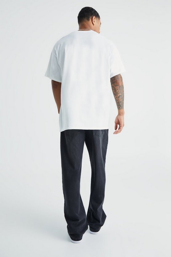 Oversize T-Shirt mit Rosen-Print