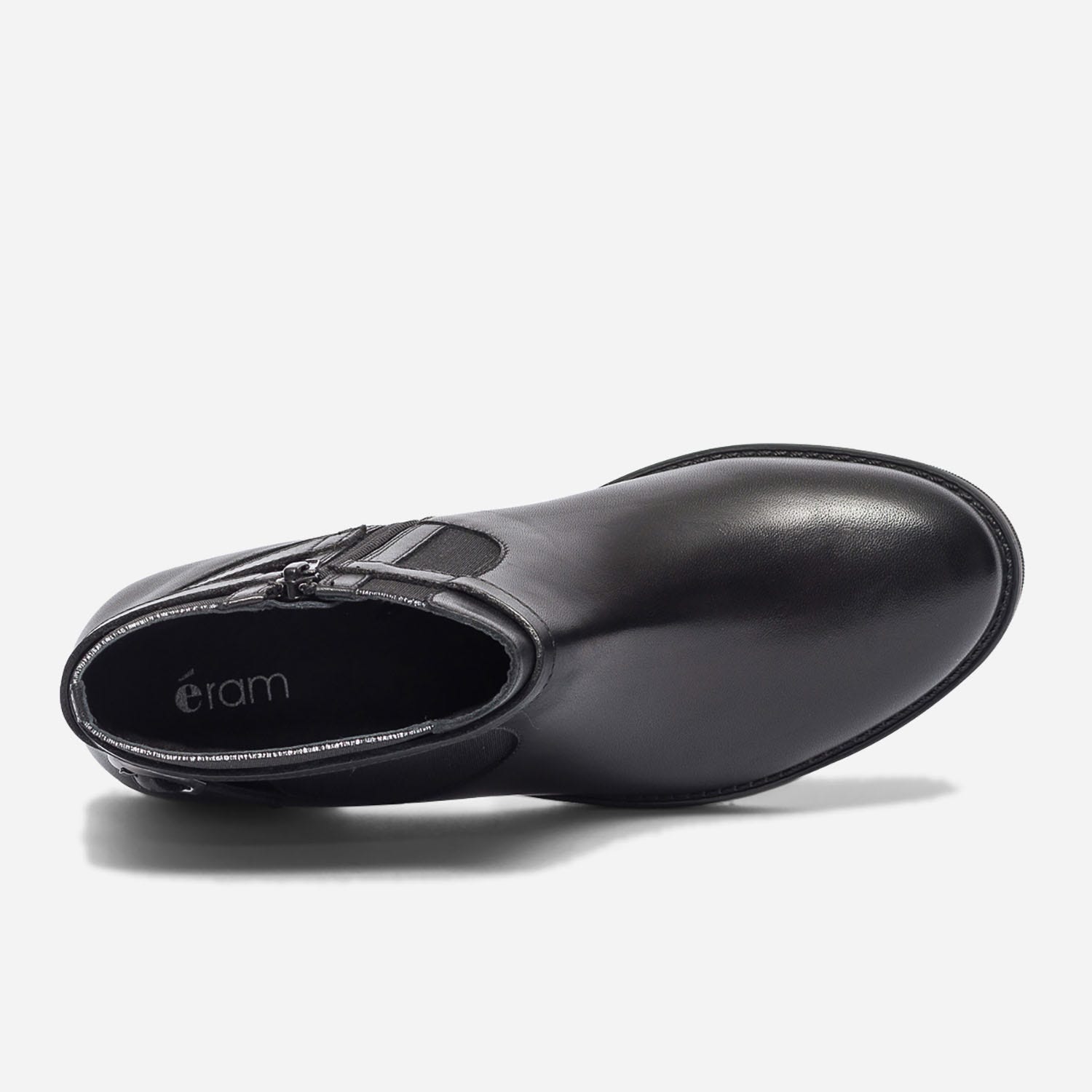 Boots jodhpur noir en cuir à élastique pailleté