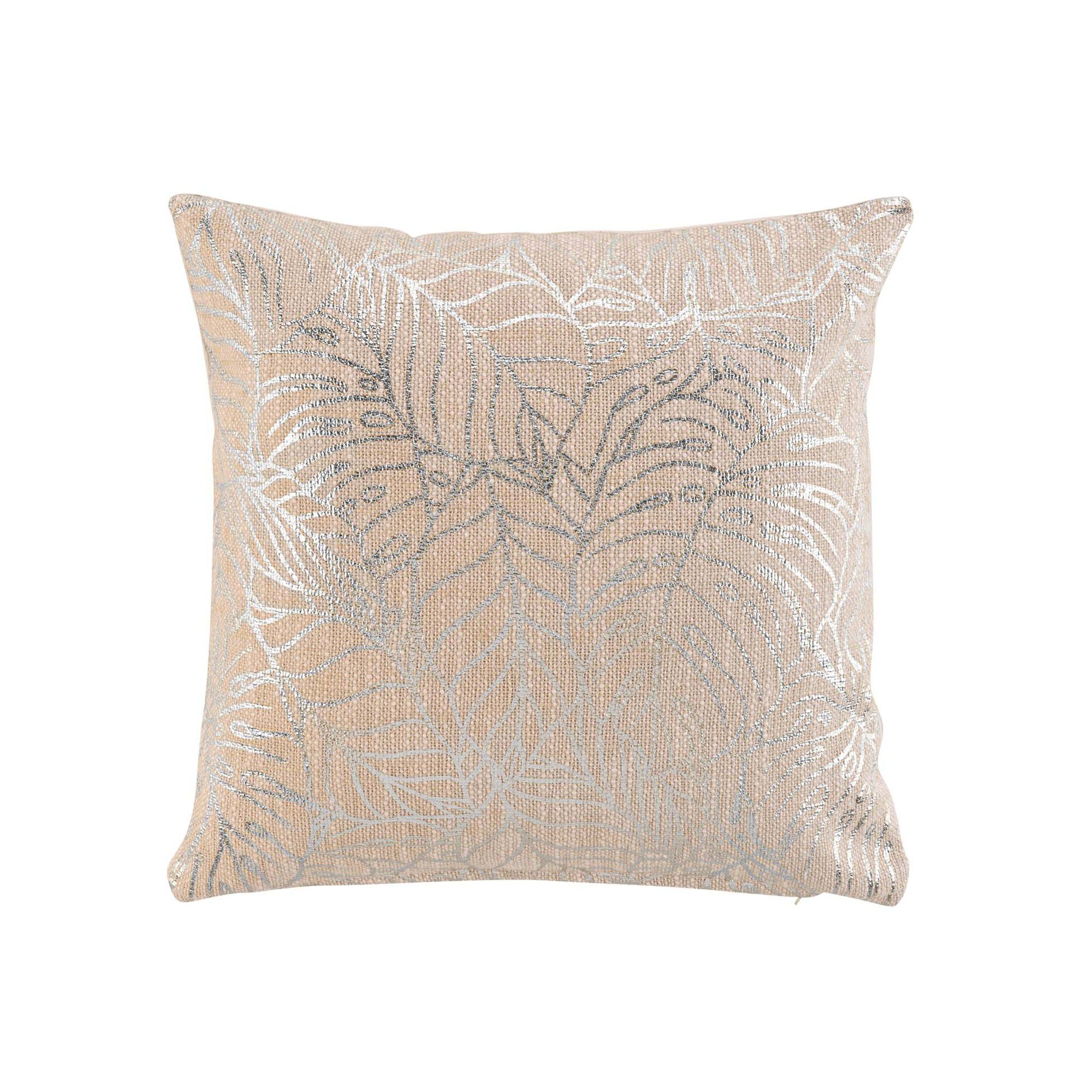 Coussin imprimé métallisé