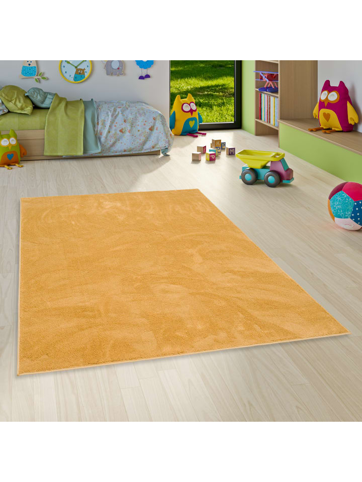 Pergamon Hochflor Langflor Teppich Super Soft Melia Kids in Curry günstig kaufen