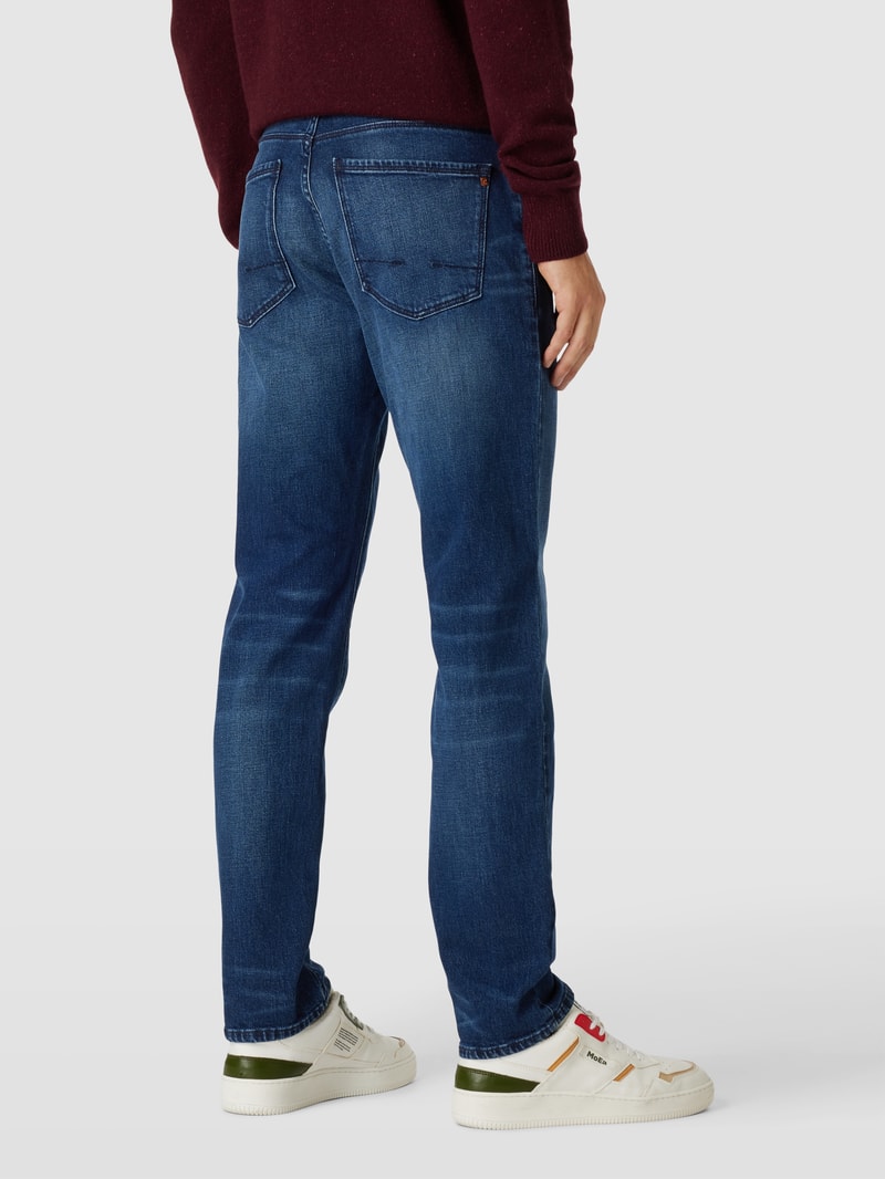 Jeans im 5-Pocket-Design Modell 'Lyon' in dunkelblau