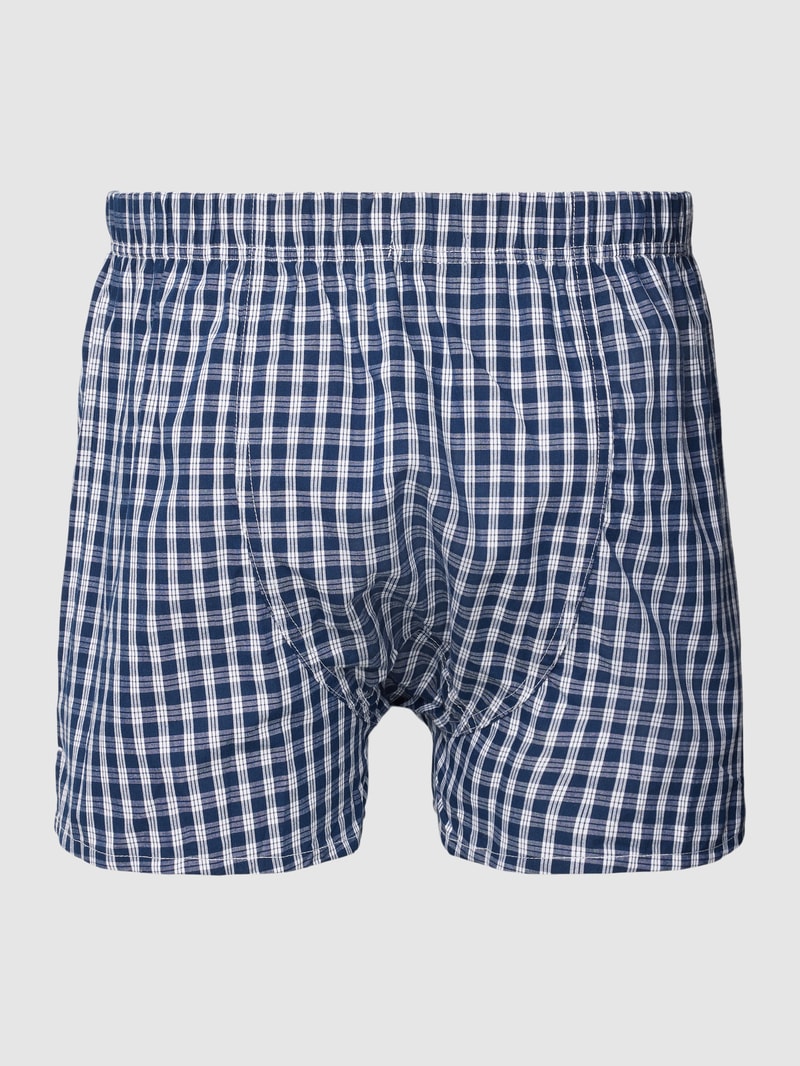 Boxershorts mit Karomuster in marineblau