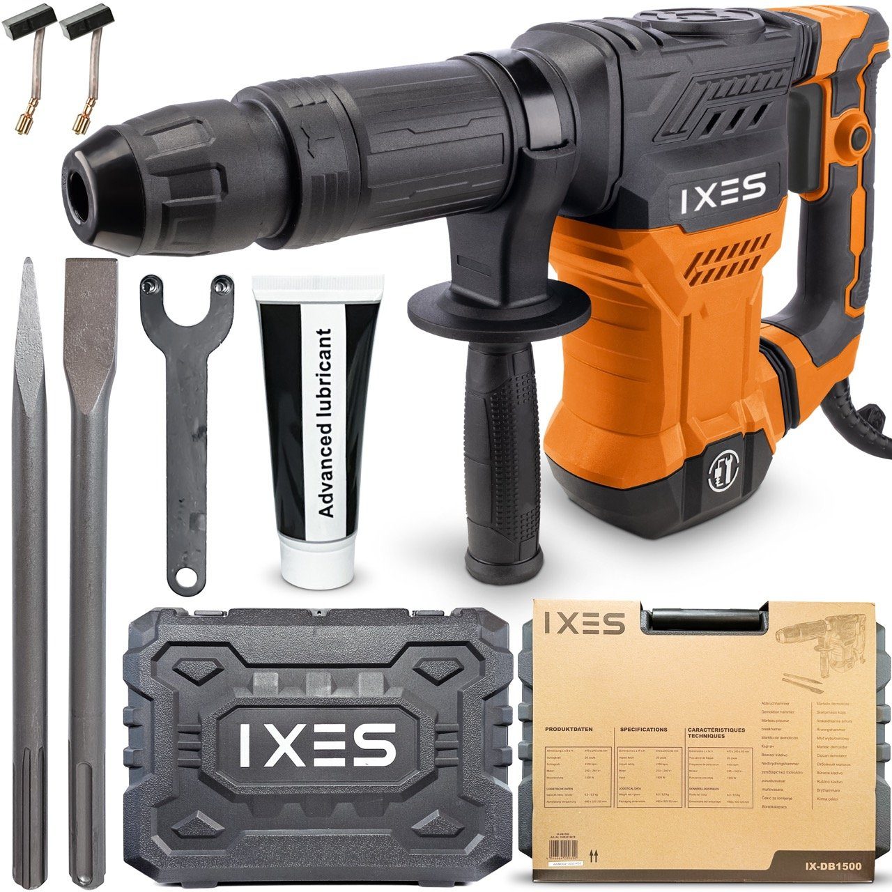 Scheppach Abbruchhammer IXES Abbruchhammer DB1500 20 Joule SDS-MAX Stemmhammer Meißelhammer, 1300 in W, für SDS-MAX