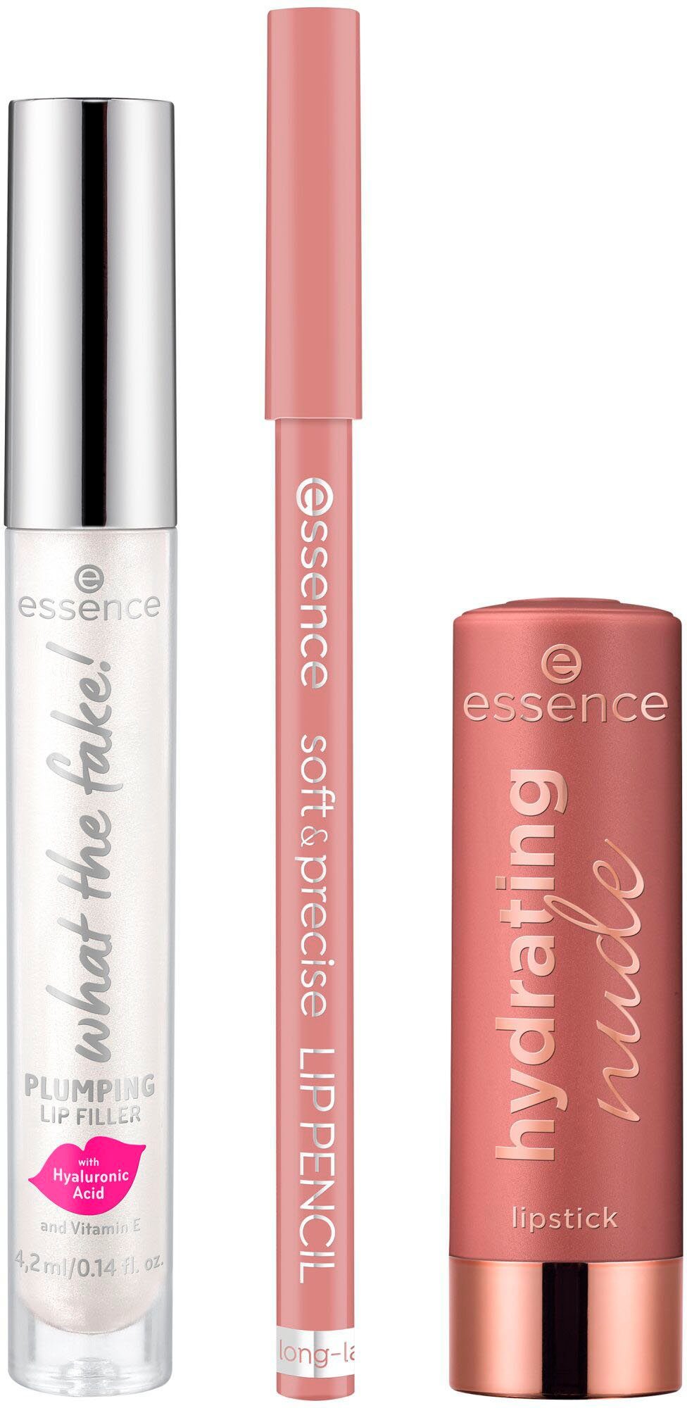 Essence Lippenpflege-Set the nude lip set heavenly, 3-tlg.
