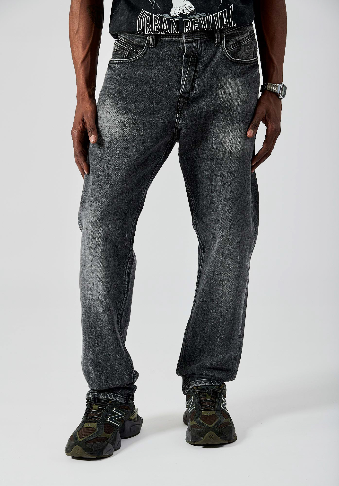 DYREL  Jean relaxed fit gris homme