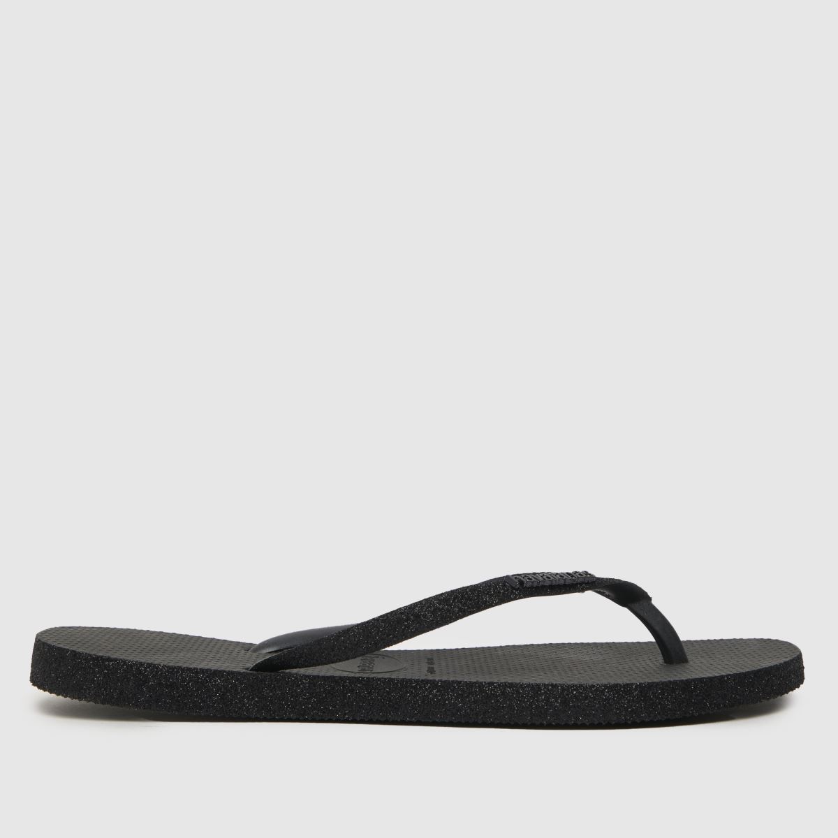 Havaianas – Svarta, smala, glitteriga sandaler
