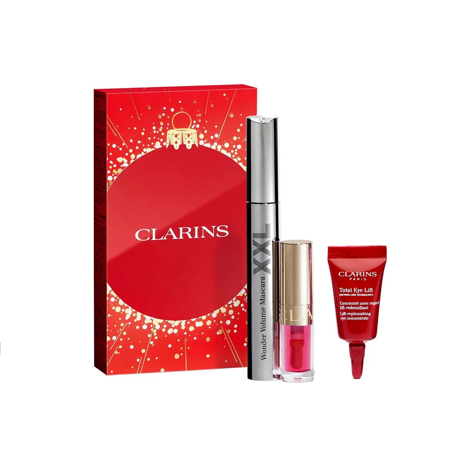 XXL acu komplekts - grima komplekts, skropstu tuša, acu spīdums, maisiņu un tumšo loku novēršanas līdzeklis pret acīm