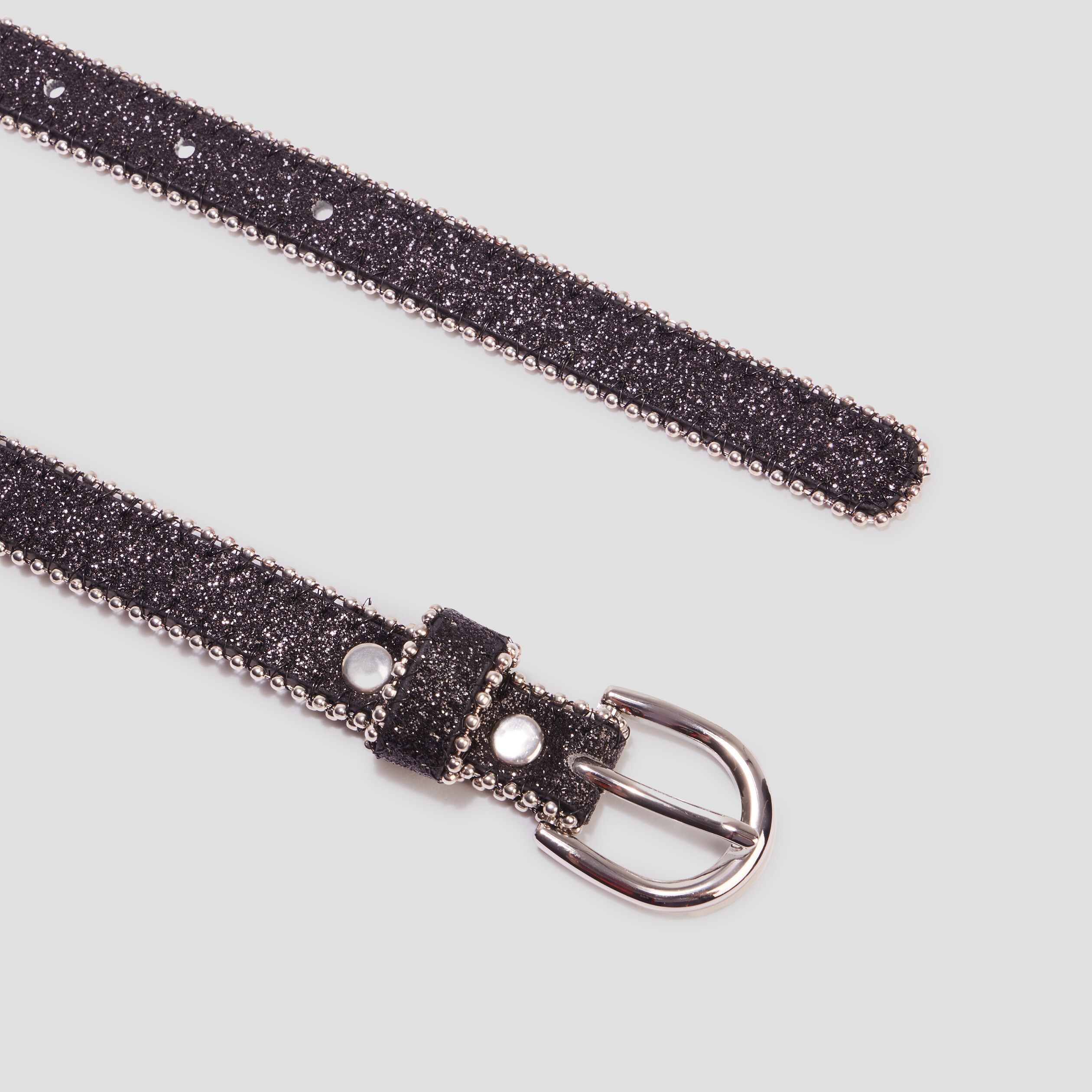 Ceinture à paillettes noir fille | La Halle