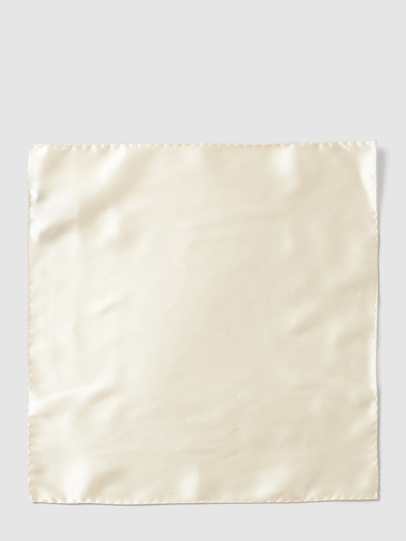 Einstecktuch aus reiner Seide in offwhite