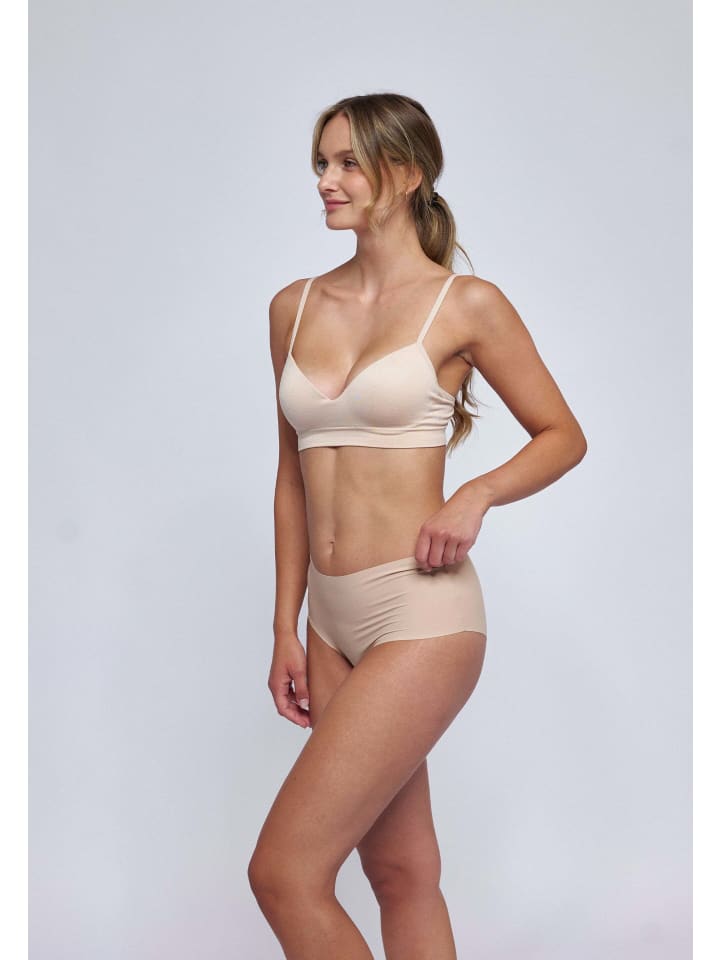 SNOCKS High Waist Hipster aus Mikrofaser 3 Stück in Hellbeige günstig kaufen