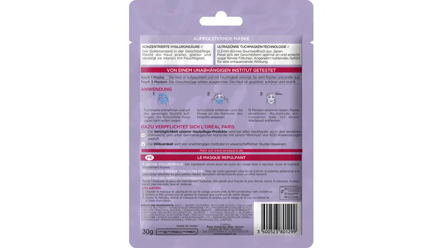 L'Oréal Paris Revitalift Filler Tuchmaske