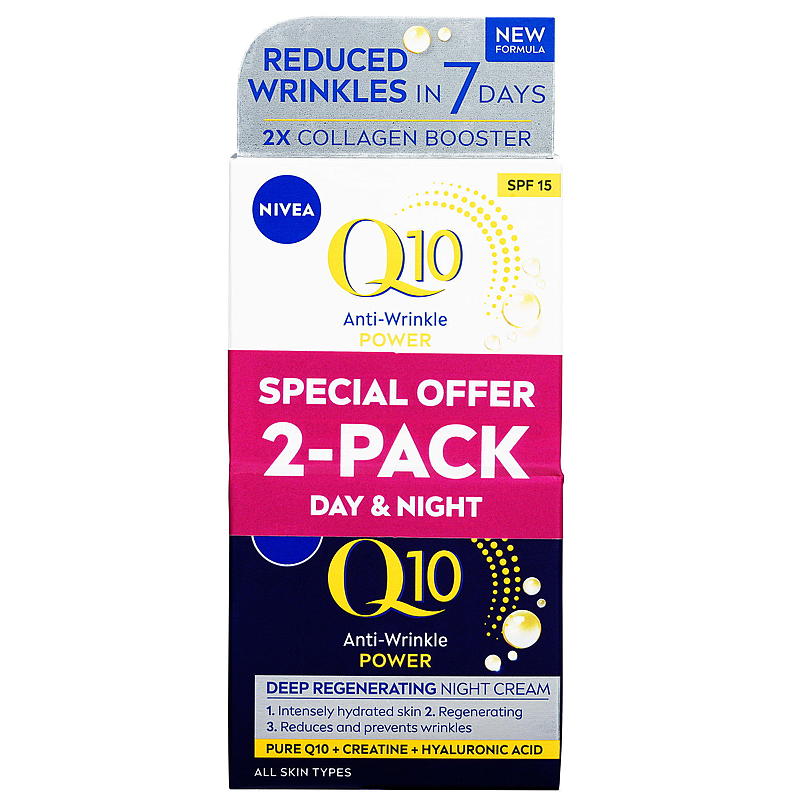 Nivea Nivea ansiktskrem 2-pk Q10 Anti-wrinkle power