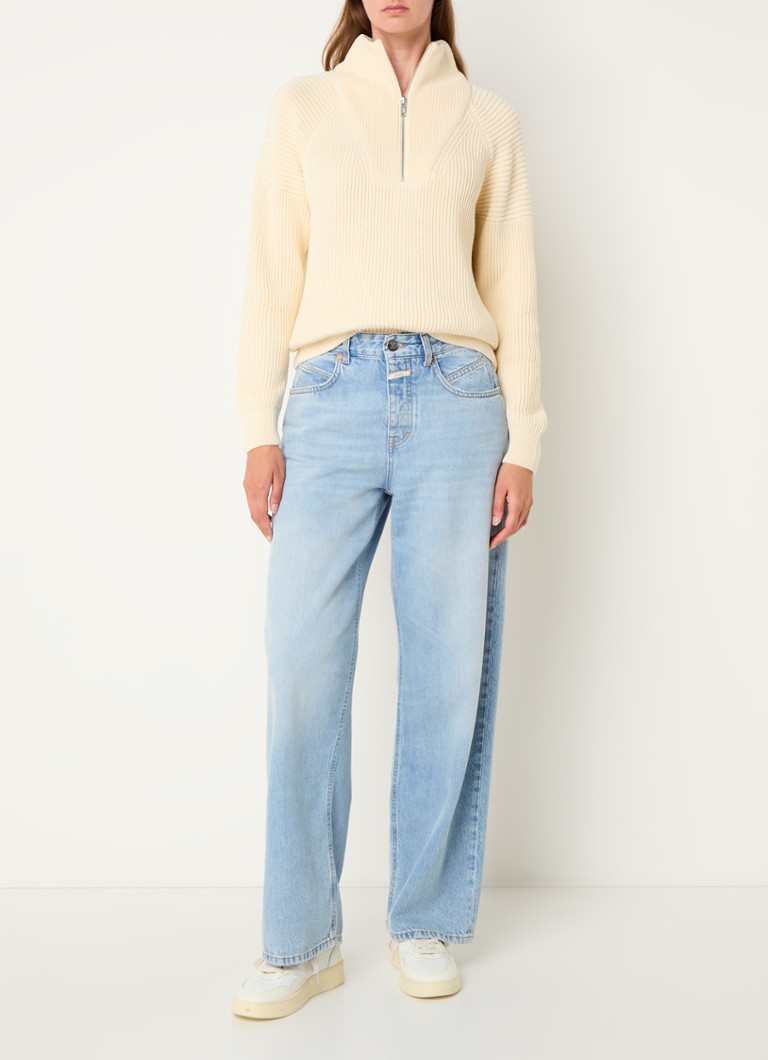 ARMEDANGELS Ronyiaas coarse-knit sweater made of organic cotton with half zipper