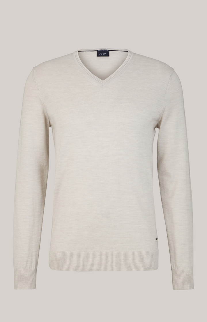 Merinowoll-Pullover Damien in Offwhite