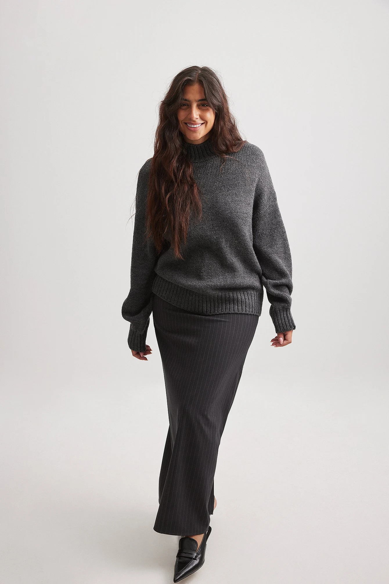 Strickpullover mit Rollkragen
