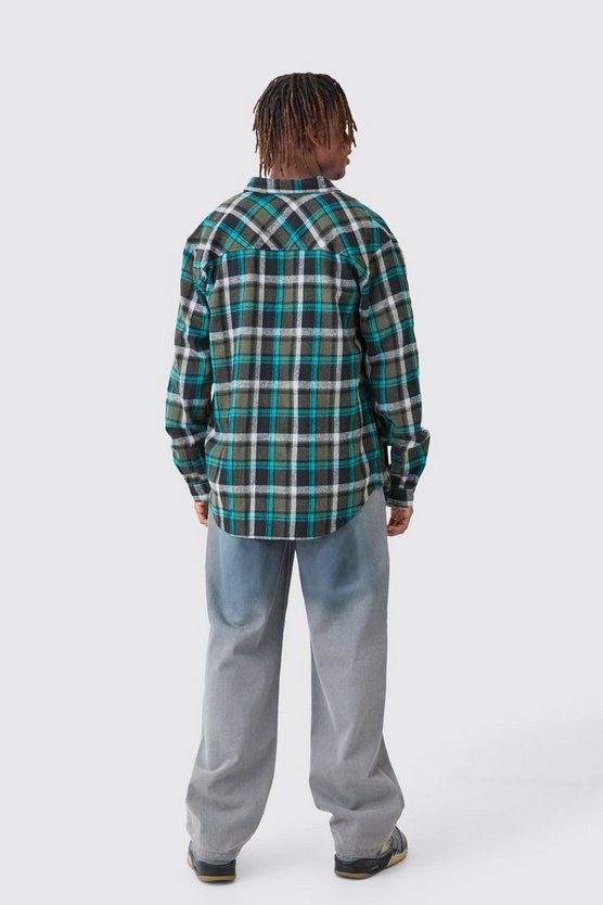 Tall kariertes Overshirt