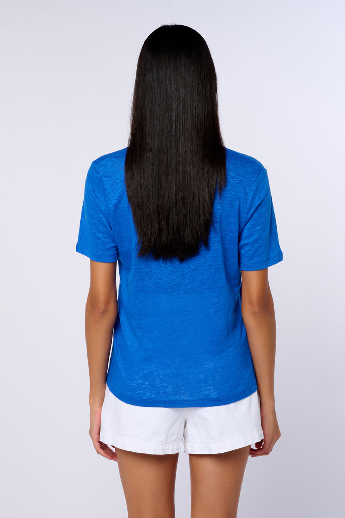 T-shirt V en lin Ima