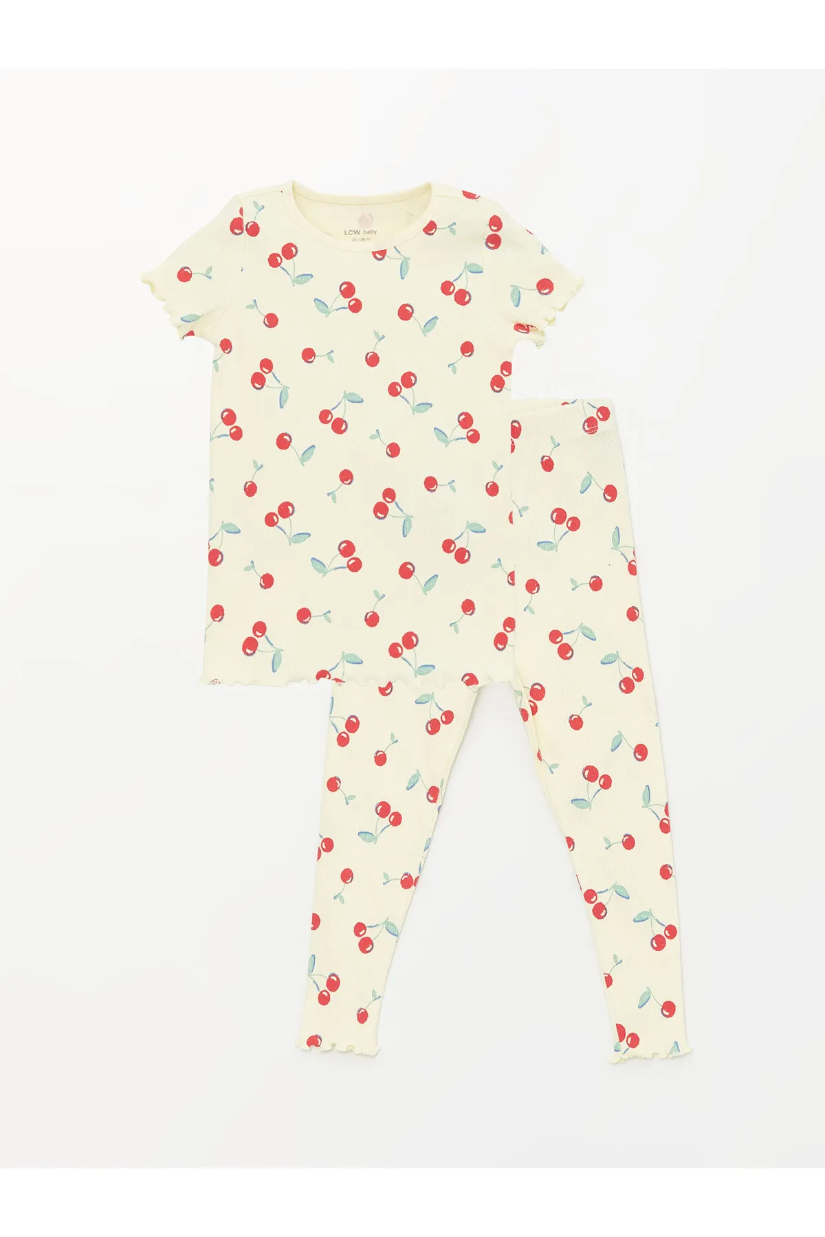 LC Waikiki  Bedrucktes Baby-Pyjama-Set mit Rundhalsausschnitt