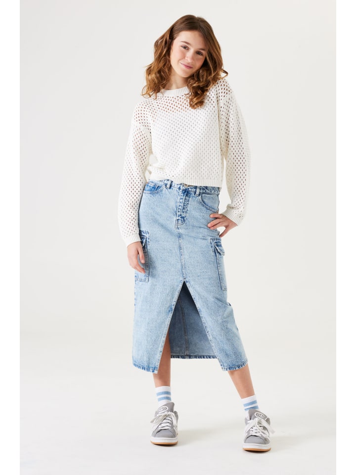 Garcia Jeansrock lang mit Schlitz in medium used günstig kaufen