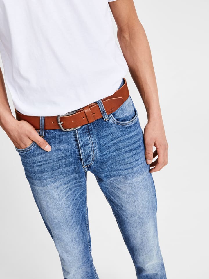 Jack & Jones Ledergürtel 'JACPAUL' Braun günstig kaufen