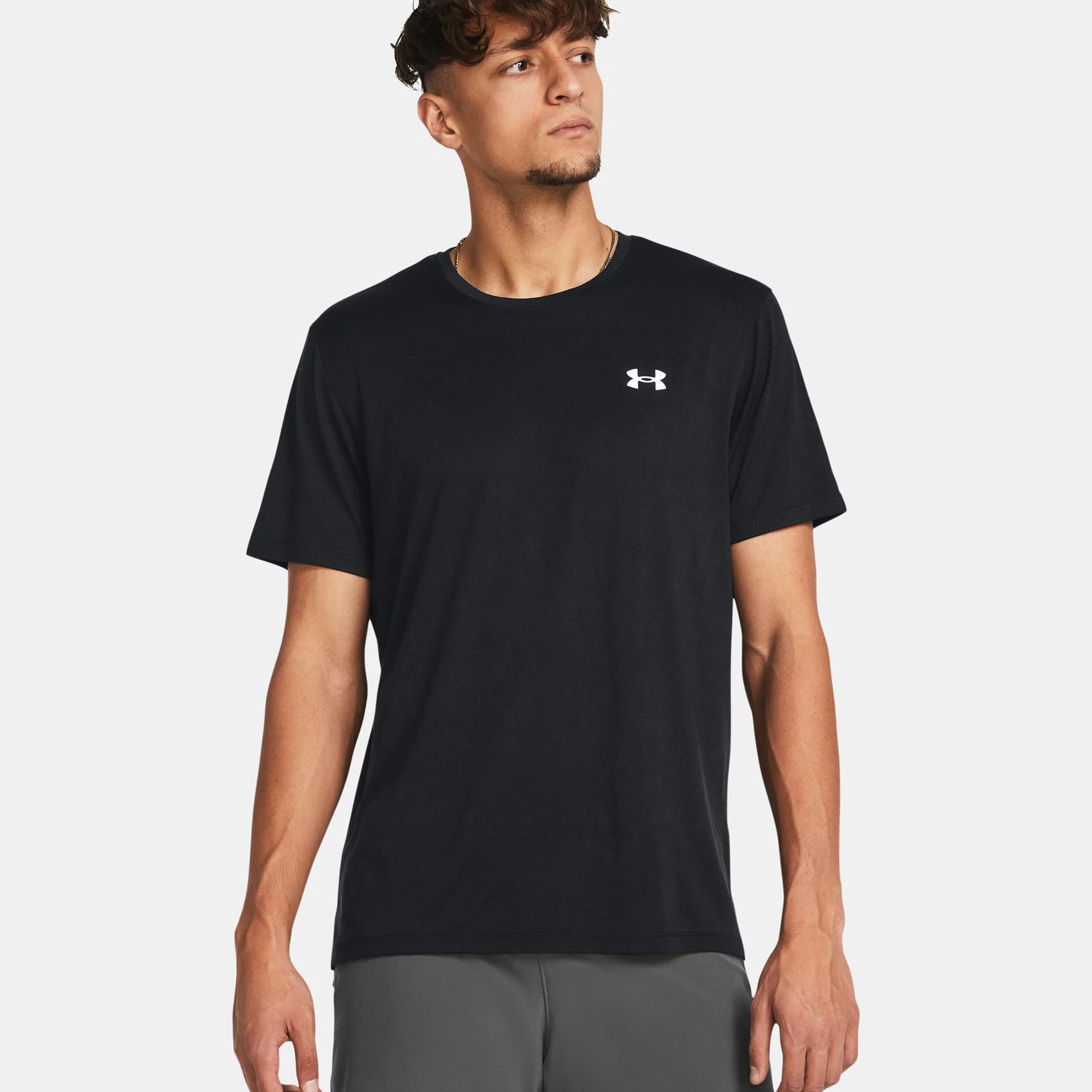 Streaker Splatter SS Laufshirt Herren - Schwarz