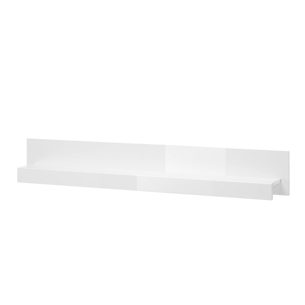 Lomadox Wohnzimmer-Set COGO-61, (Mega-Spar-Set, 2-tlg), weiß Hochglanz und Griffmulden Betonoptik 302x198x42cm
