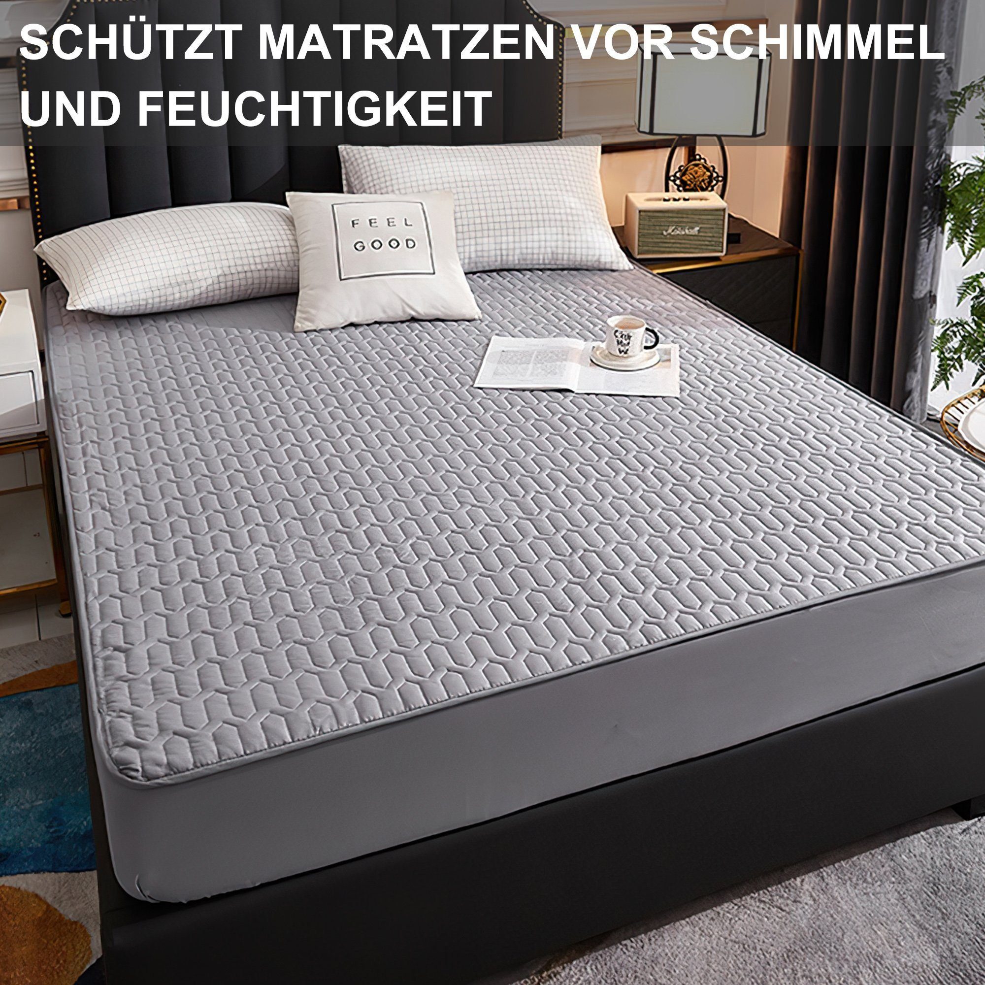 Matratzenauflage Matratzenschoner, Abdichtung atmungsaktive Matratzenauflage Vbrisi, Feuchtigkeitsbeständig, antibakteriell