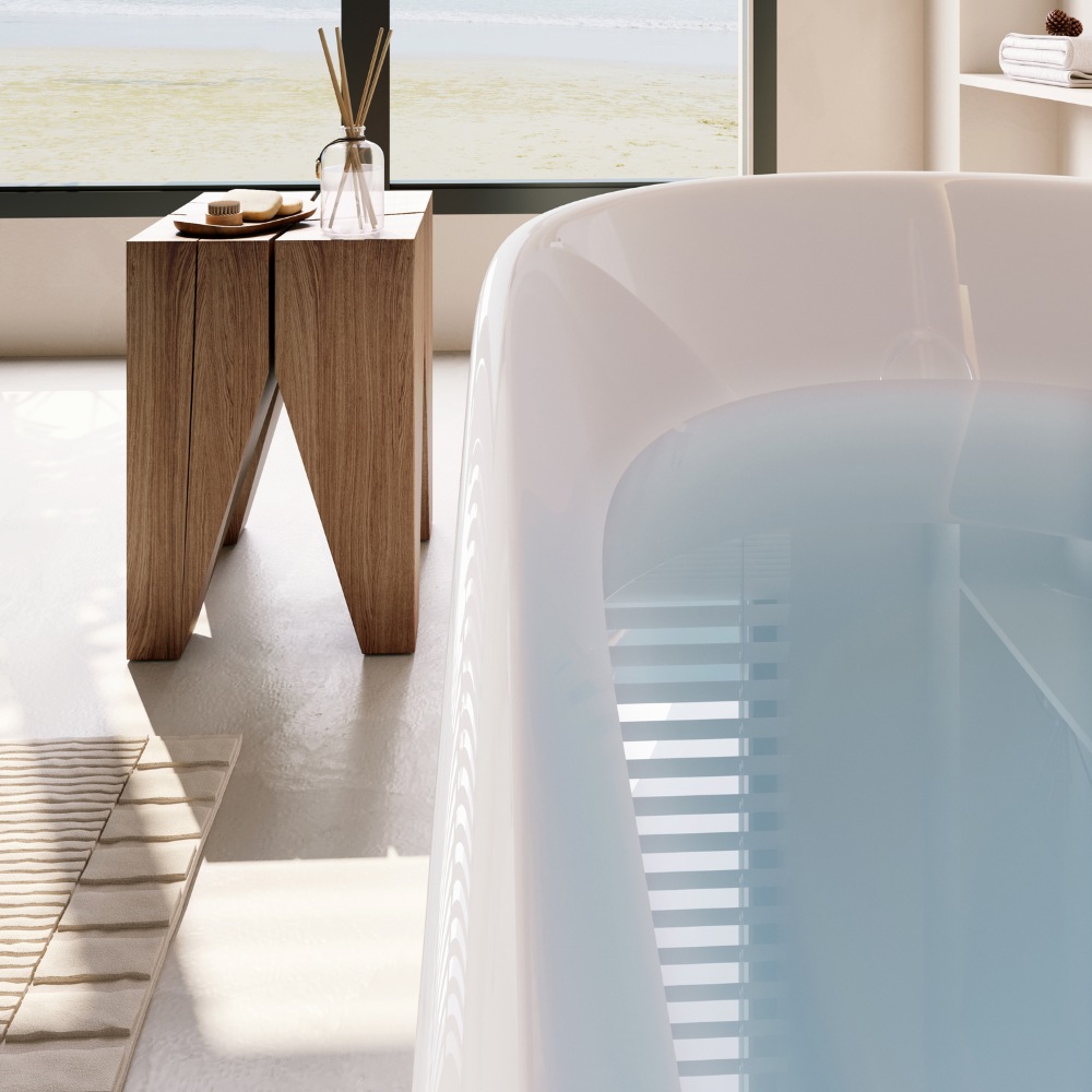 Home Deluxe Badewanne LENI mit schwarzer Armatur